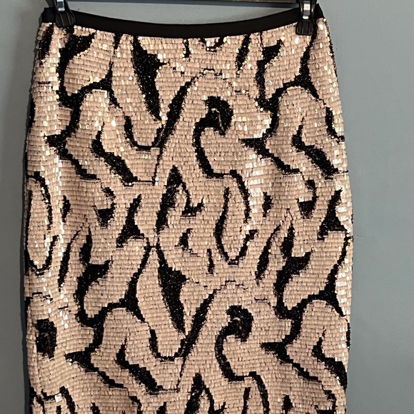 SELLING ANTONIO MELANI SKIRT COLOR BLACK And CREAM SIZE 6 - Picture 2 of 14